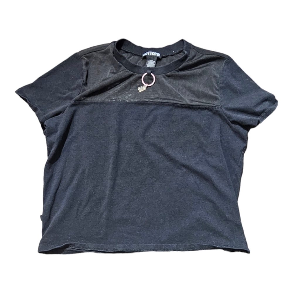 HOT TOPIC PADLOCK CHAIN MESH PULLOVER XL